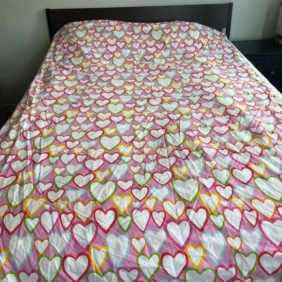 IKEA Vitamine Hjarta Twin Reversible Duvet Cover Colorful Heart Design - Picture 1 of 8